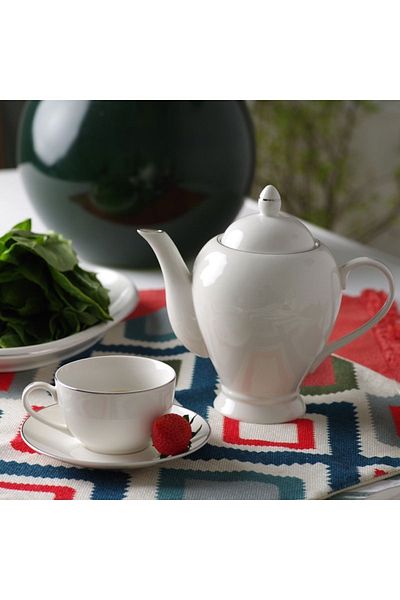 Fissman Teapot Aleksa Series 1100ml Color White (Porcelain)