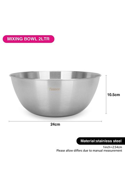 Fissman Mixing Bowl 24x10,5cm / 2.0 Ltr (Stainless Steel)
