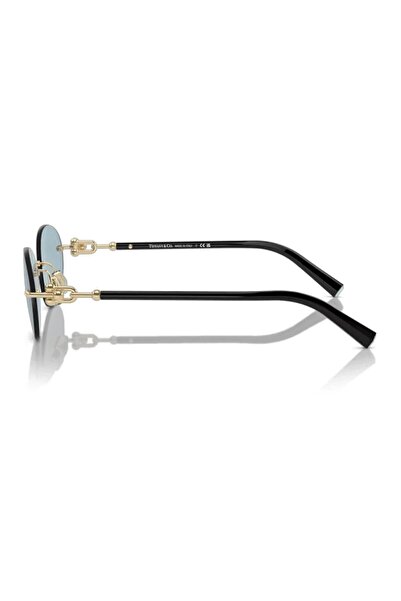 Tiffany&Co نظارات شمسية بيضاوية للجنسين - TF 3104D - مقاس العدسة: 56 مم - ذهبي فاتح