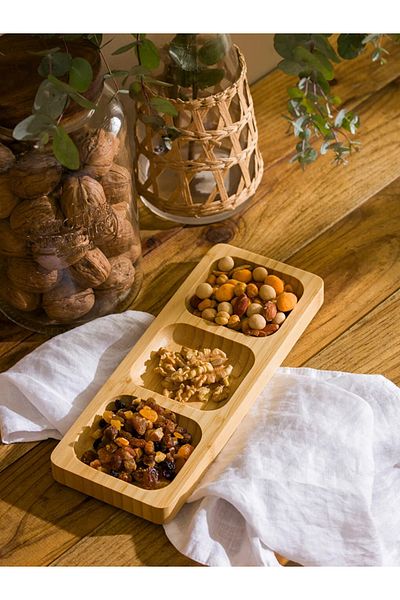 LC Waikiki Lcw Home Brown Wooden Snack Bowl 26 cm