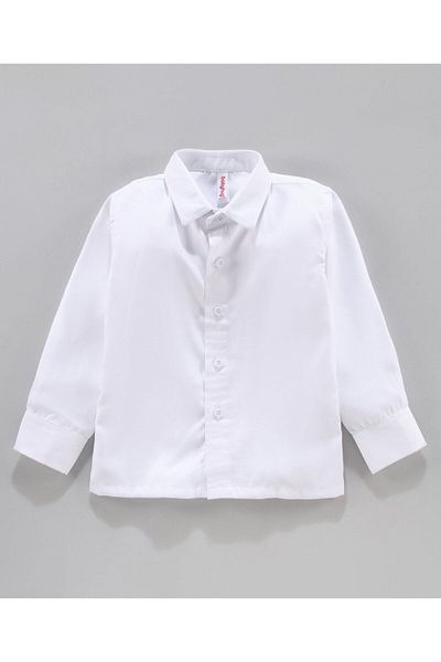 Babyhug Checked Party Shirt - White Grey
