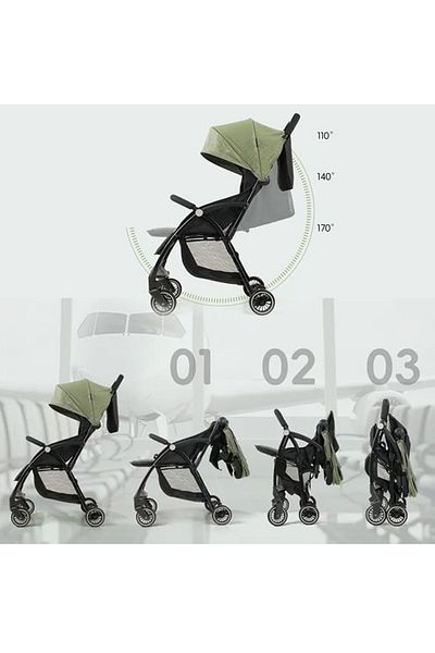 BabyCara عربة أطفال حديثي الولادة من One Click Baby خفيفة الوزن للغاية وقابلة للحمل وقابلة للطي