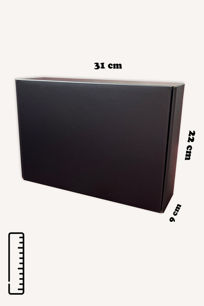 Uniq34 Siyah Boş Hediye Kutusu, Sert Mukavva (31X22X9 CM)