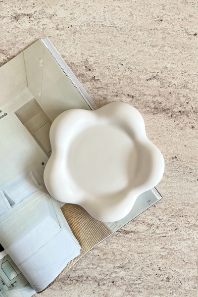 Mandalin Art Studio Ακανόνιστο διακοσμητικό πιάτο σε σχήμα λουλουδιού, πιάτο ...