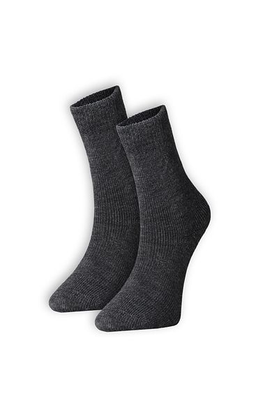 FOURSOLOS , Women'S, Cotton 2-Piece Socks with Towel Inside, Winter Dark Gray Short Socks Boot Socks 35-39