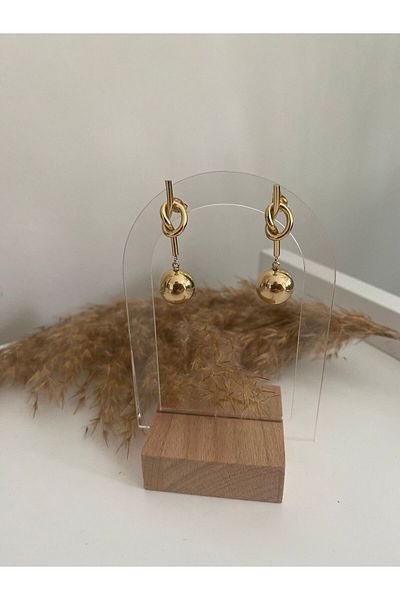 stainless steell Knot Detail Steel Earrings