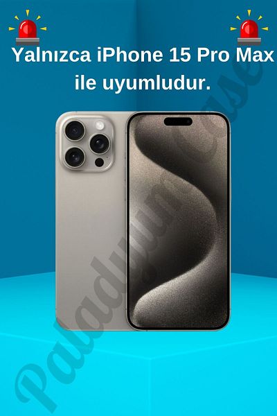 Paladyum Case حافظة فراشة لوكس لامعة متوافقة مع آيفون 15 بروماكس