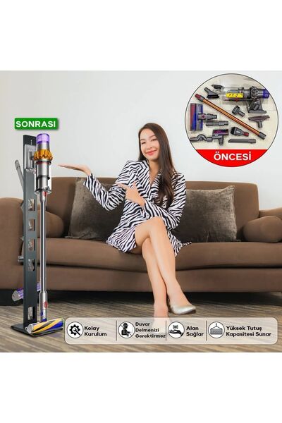 MİLANO HOME Şarjlı Süpürge Standı Dyson V15 Ayaklı Ünite Dyson Gen5detect Ayaklı Ünite