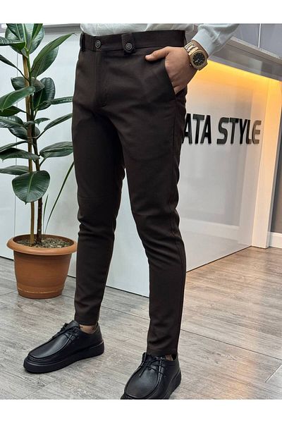 BYATA MENS STYLE MEN'S SLIM CUT FABRIC PANT
