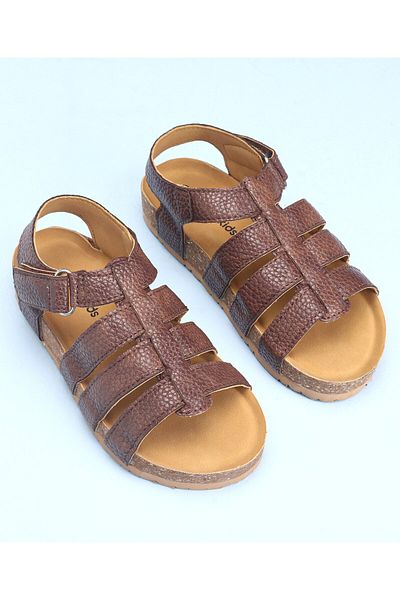 Pine kids Velcro Closure Sandals - Brown