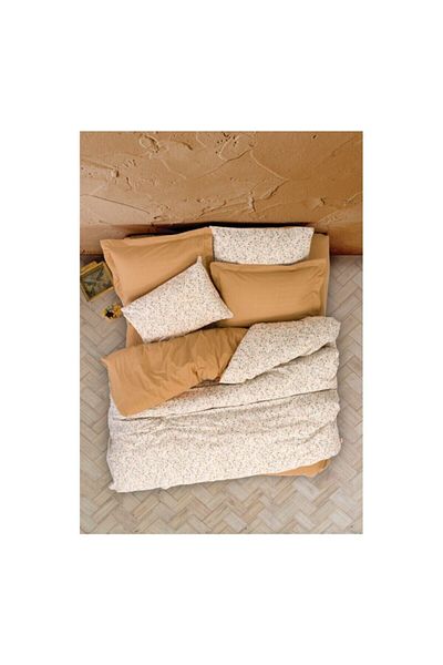 ŞENER HOME CottonBox Petite Διπλό Σετ Παπλωματοθήκης - Εφαρμοσμένο σεντόνι και Μπεζ Posy