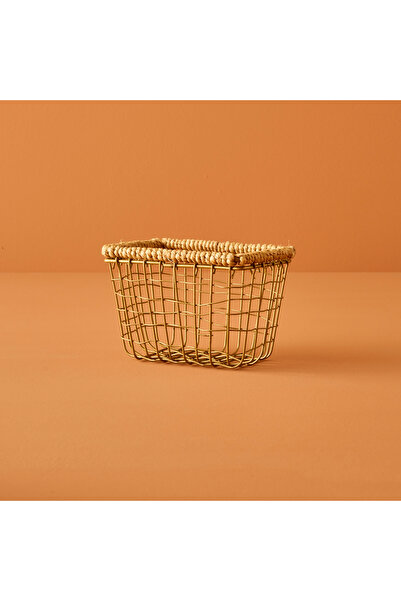 Bella Maison سلة سرخس مستطيلة طبيعية (14x9,5x8 سم)