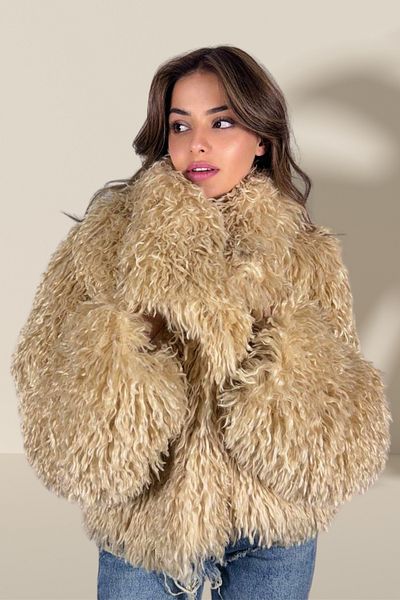 Michelle COCO Women's Fur Coat High Quality Special Design