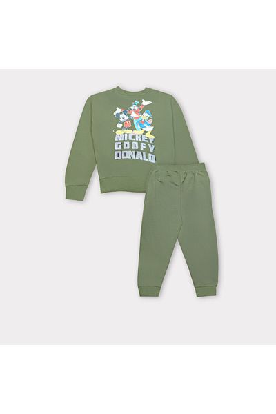 Mickey & Friends طقم سويت شيرت وبنطلون رياضي للأولاد الصغار