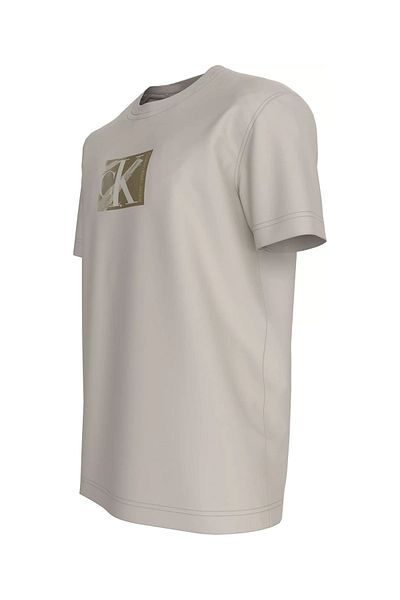 Calvin Klein Men's Ck Logo Boxed T-Shirt - Cream