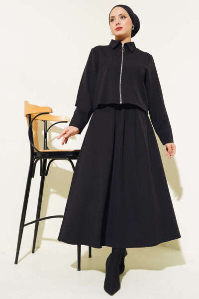 VOLT CLOTHİNG Γυναικεία διπλή φούστα με φερμουάρ