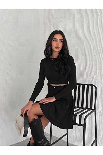 Zula Moda ΜΙΝΙ ΦΟΥΣΤΑ ΜΕ ΛΕΠΤΟΜΕΡΗ ΖΩΝΗ