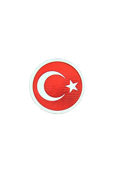Şimşekoğlu Askeri Malzeme Türk Bayrağı Peç, Kırmızı Bayrak Patch, Cırtlı Peç