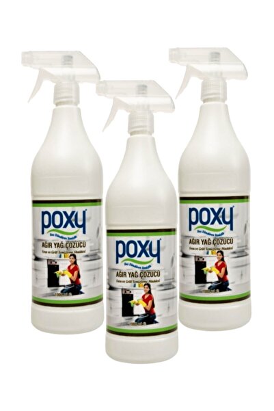 Poxy Ağır Yağ Çözücü 1 Lt 3'lü Set Ocak Fırın Izgara Mutfak Temizliği