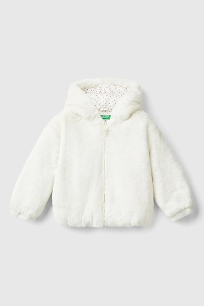 Benetton Kız Bebek Mont - Krem