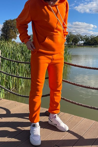 ruNadeS Men's Relaxed Fit Sweatpants with Raised Inside and Elastic Legs and Kangaroo Pocket - Home Wear