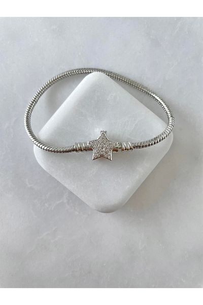 MAVEGA Pndr Model |   Clip Star Bracelet |   316L Steel |   Zircon Stone |   Silver Color |   18cm |   Boxed