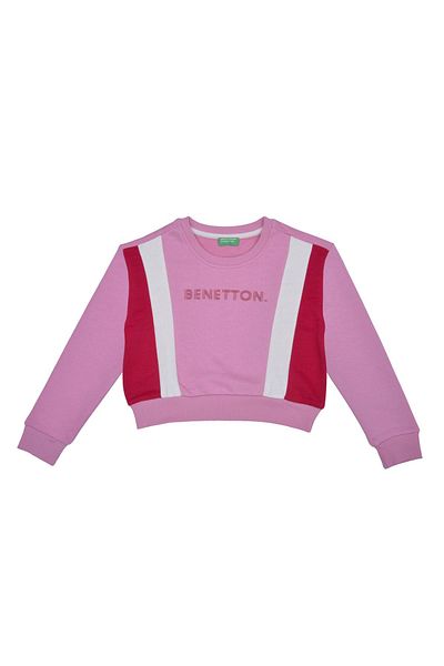 Benetton Ροζ φούτερ για κορίτσι