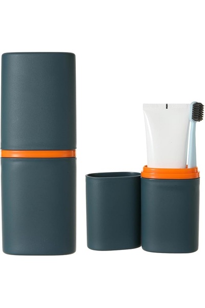 MAİN SHOP 2Pcs Green Color Organizer Travel Type Carry Glasses Toothpaste Storage Makeup Box M-1042