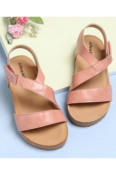 Pine kids Sandals With Velcro Closure - Pink