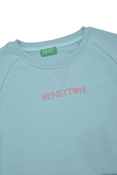 Benetton Turquoise Girls' Sweatshirt