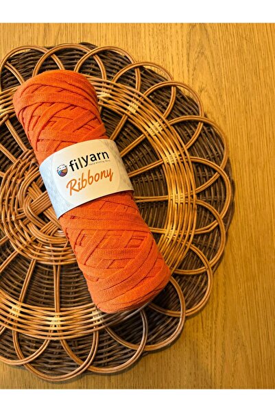 Filyarn Ribbony Örgü Ipi - 200 Gr, 120 Metre - Turuncu- Sınırlı Sayıda