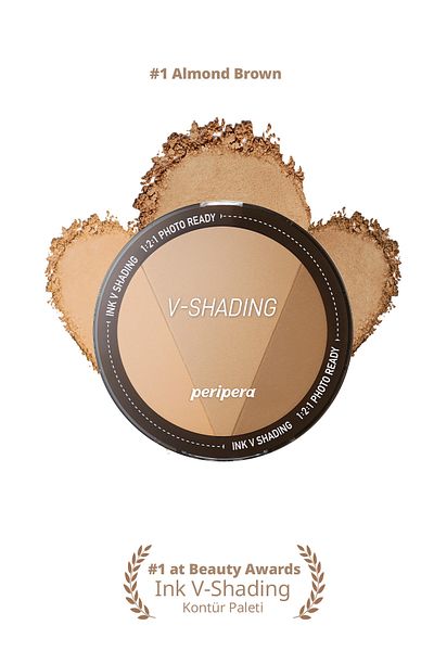 PERIPERA Contour Peripera Ink V Shading Offering Natural Shading with Hot and Cold Shades (01 Almond Brown)