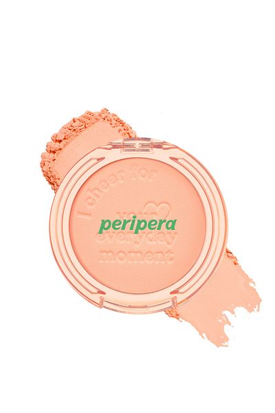 PERIPERA Pastel Tones - Sebum Balancing Powder Blush Peripera, Pure Blushed Sunshine Cheek (19 Enjoy Coral)