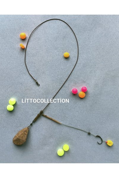 LittoCollection Leadcore'lu Helikopter Sistem Sazan Rig Takımı ( Sarı Esp Mıs...