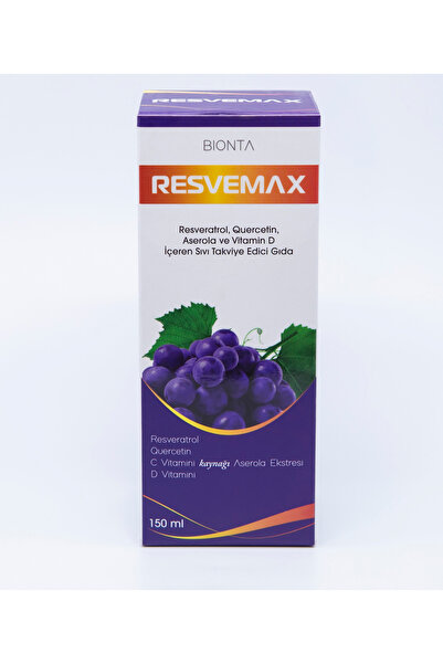 RESVEMAX Resveratrol, Quercetin, Acerola C Vitamini, D Vitamini Içeren Sıvı Takviye Edici Gıda