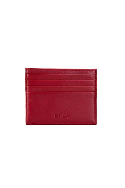 Desa Elowen Red Women's Leather Card Holder