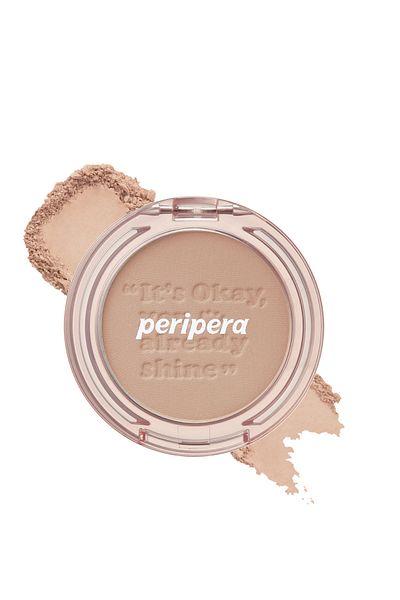 PERIPERA Peripera Pure Blushed Sunshine Cheek - Sebum Balancing Powder Blush in Pastel Tones (08 Cotton Nude)