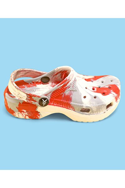 Pine kids - Clogs with Back Straps - White & Red (Print May Vary)