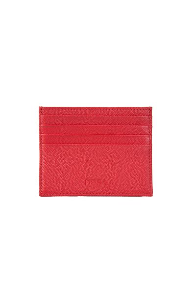 Desa Silas Red Women's Leather Card Holder