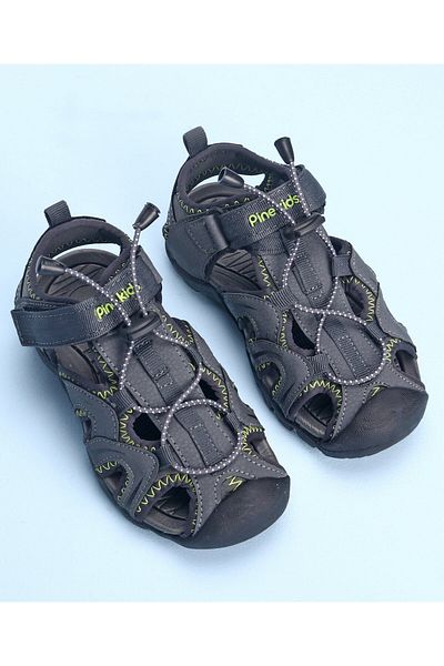 Pine kids Velcro Closure Sandals - Grey