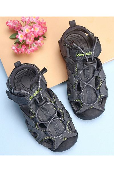 Pine kids Velcro Closure Sandals - Grey