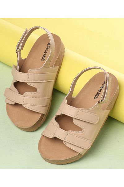 Pine kids Sandals With Velcro Closure -  Cream