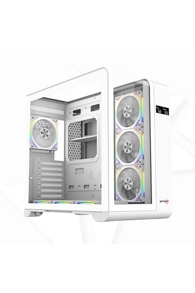 spear Gaming MEER PRO ATX 7 ARGB Fan Case White