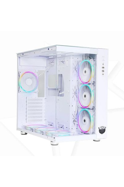 ASA ODYSSEY White with 7 ARGB Fans Mid-Tower Case