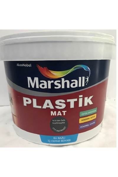 Marshall Plastik Mat Silinebilir Iç Cephe Boyası Antrasit 2,5 Lt