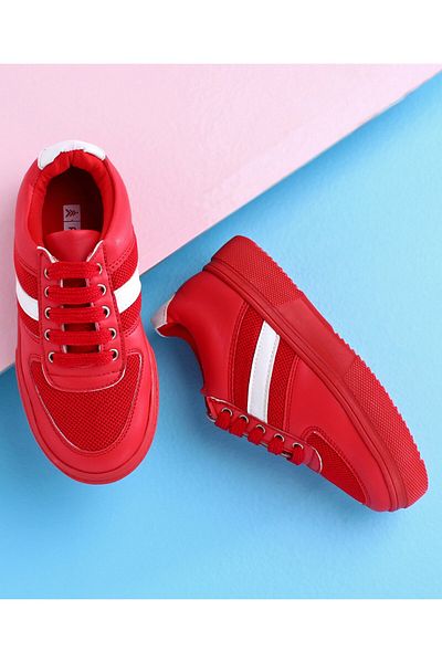 Pine kids Casual Mesh Shoes - Red