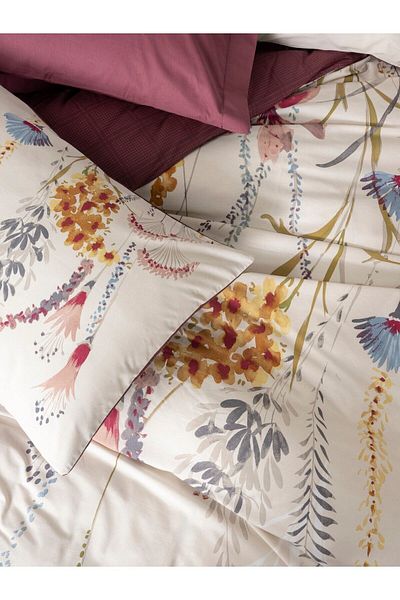 ŞENER HOME Cottonbox Mode Line - Single Claret Red Duvet Cover Set