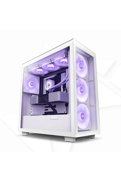 Nzxt H7 Elite with RGB Fans Case White