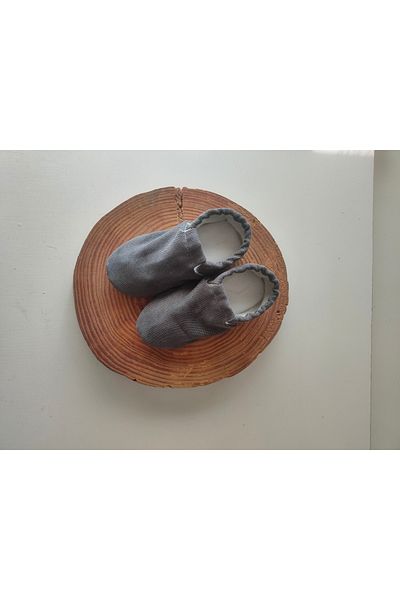 Kilizman Tasarım My-Booties Gray Velvet Booties