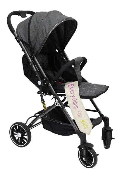 BabyCara Ultra Lightweight Baby Stroller Grey Frame Compact Folding For Travel Cabin